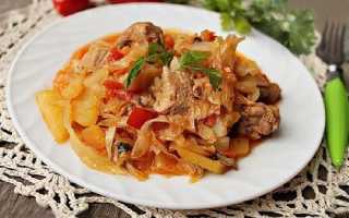 Тушеная капуста с картошкой и мясом — рецепт с фото пошагово