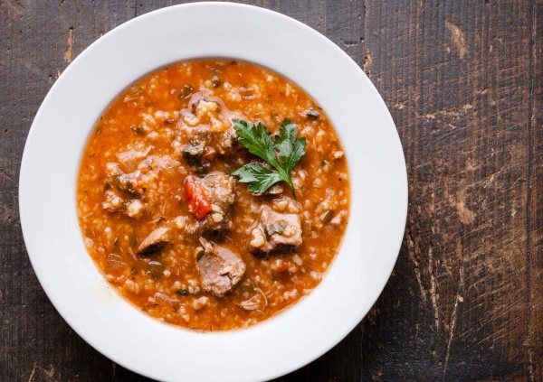 Харчо из баранины. Рецепт классический по-грузински с картошкой, рисом, орехами, пошагово