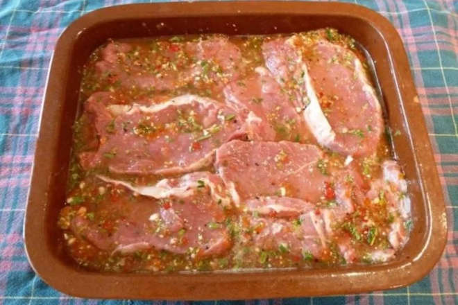 Мясо в маринаде