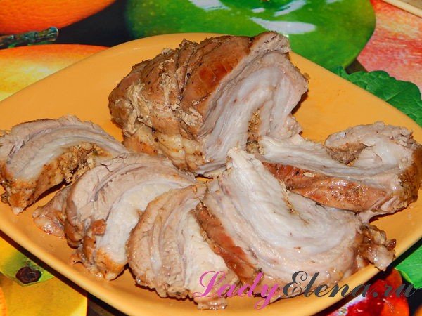 Рулет из свиной брюшины фото-рецепт