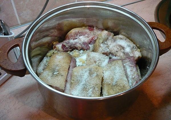 сухая засолка сала