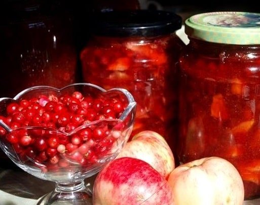 Варенье из брусники с яблоками