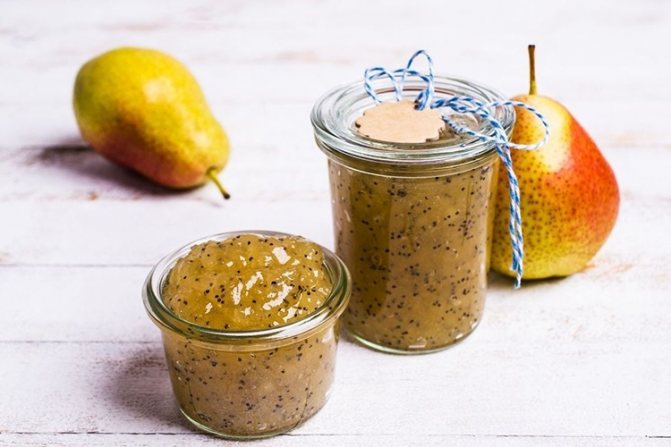 Варенье из груши с маком