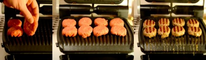 вкусные котлеты для бургеров на электрогриле