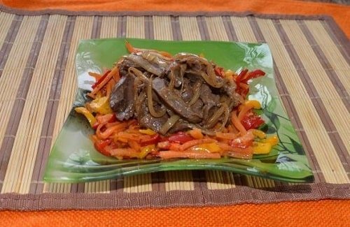 жареное свиное сердце