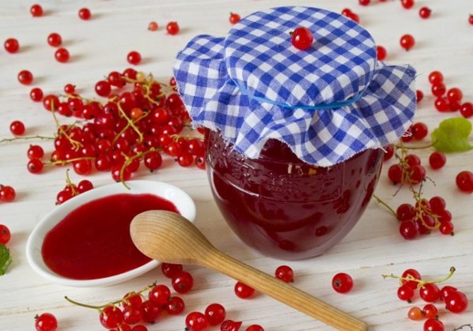 Желе из красной смородины